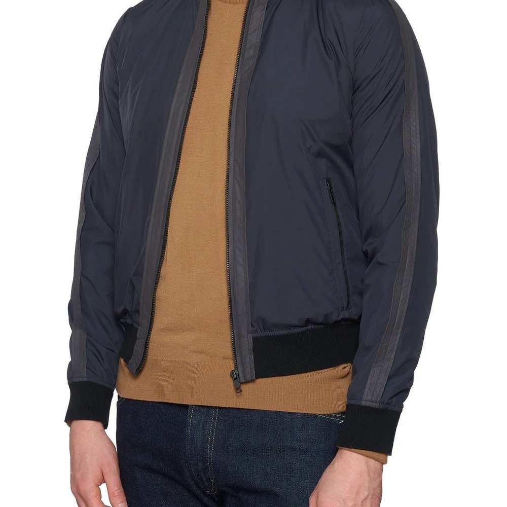 THE KOOPLES Men's Blouson Bomber Jacket Windbreaker - Size Medium - Black